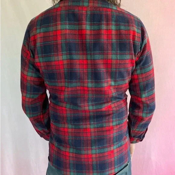 Red and Blue Plaid Button-Up Shirt - Picture 4 of 5